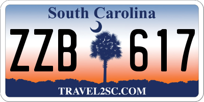 SC license plate ZZB617