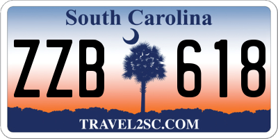 SC license plate ZZB618