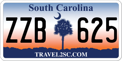 SC license plate ZZB625