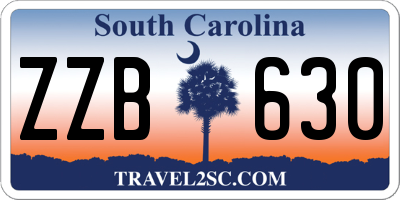 SC license plate ZZB630