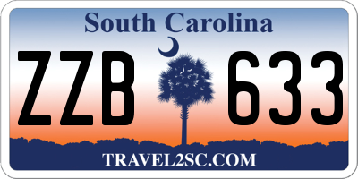 SC license plate ZZB633