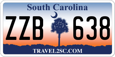 SC license plate ZZB638