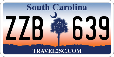 SC license plate ZZB639