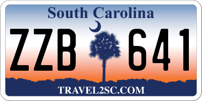 SC license plate ZZB641
