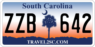 SC license plate ZZB642