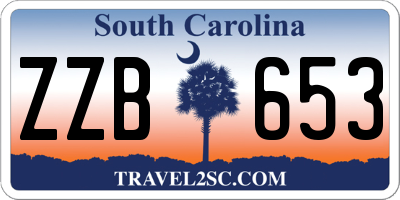 SC license plate ZZB653