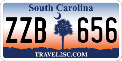 SC license plate ZZB656