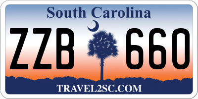 SC license plate ZZB660