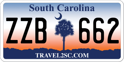 SC license plate ZZB662