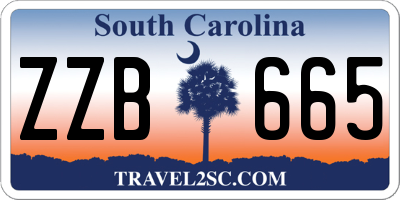 SC license plate ZZB665