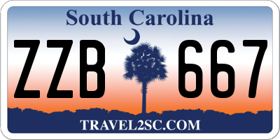 SC license plate ZZB667