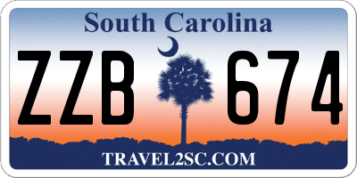 SC license plate ZZB674