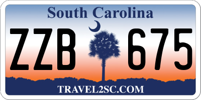 SC license plate ZZB675