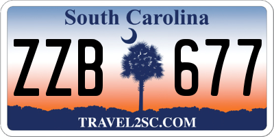 SC license plate ZZB677