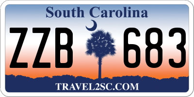 SC license plate ZZB683