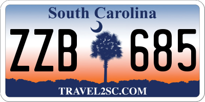 SC license plate ZZB685