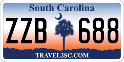 SC license plate ZZB688