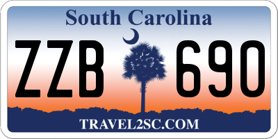 SC license plate ZZB690