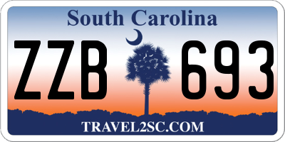 SC license plate ZZB693
