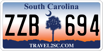 SC license plate ZZB694