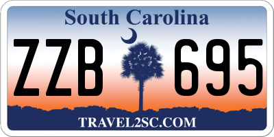 SC license plate ZZB695