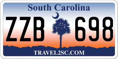 SC license plate ZZB698