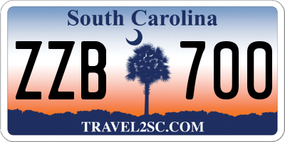 SC license plate ZZB700