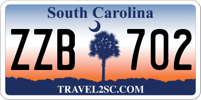 SC license plate ZZB702