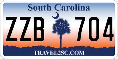 SC license plate ZZB704