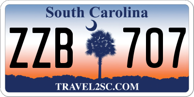 SC license plate ZZB707