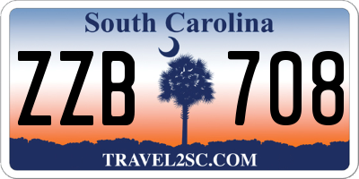 SC license plate ZZB708