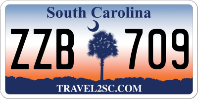 SC license plate ZZB709