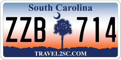SC license plate ZZB714