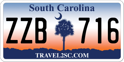 SC license plate ZZB716