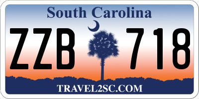 SC license plate ZZB718