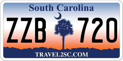 SC license plate ZZB720