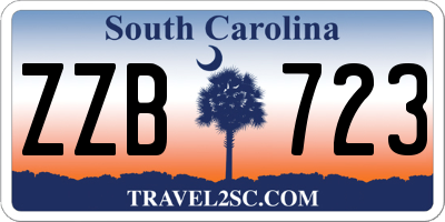 SC license plate ZZB723