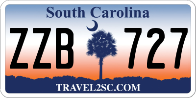 SC license plate ZZB727