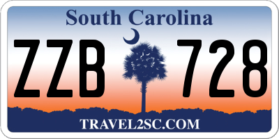 SC license plate ZZB728