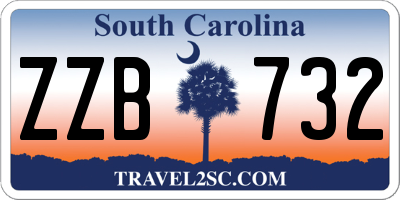 SC license plate ZZB732