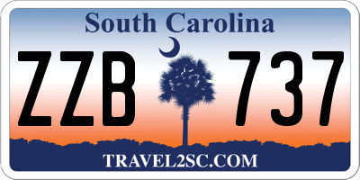 SC license plate ZZB737