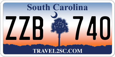SC license plate ZZB740
