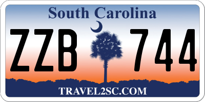 SC license plate ZZB744