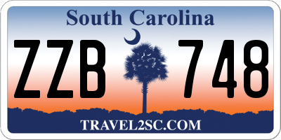 SC license plate ZZB748