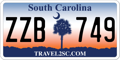 SC license plate ZZB749