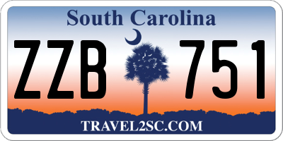 SC license plate ZZB751