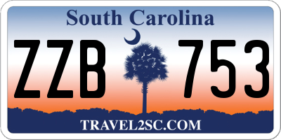 SC license plate ZZB753