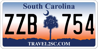 SC license plate ZZB754