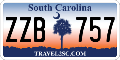 SC license plate ZZB757