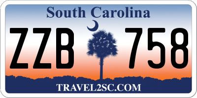 SC license plate ZZB758